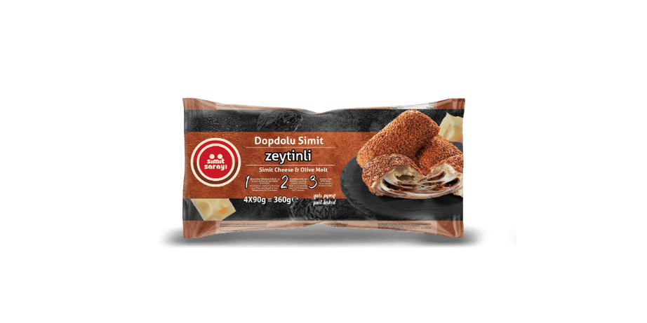 Simit Saray - Simitstrudel Kashkaval & Oliven 4er Pack (8 Stück/Karton)